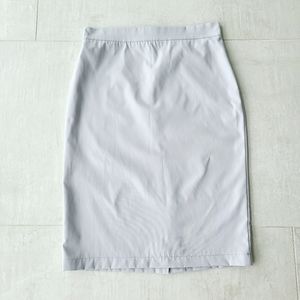 Elegant Gray Midi Skirt